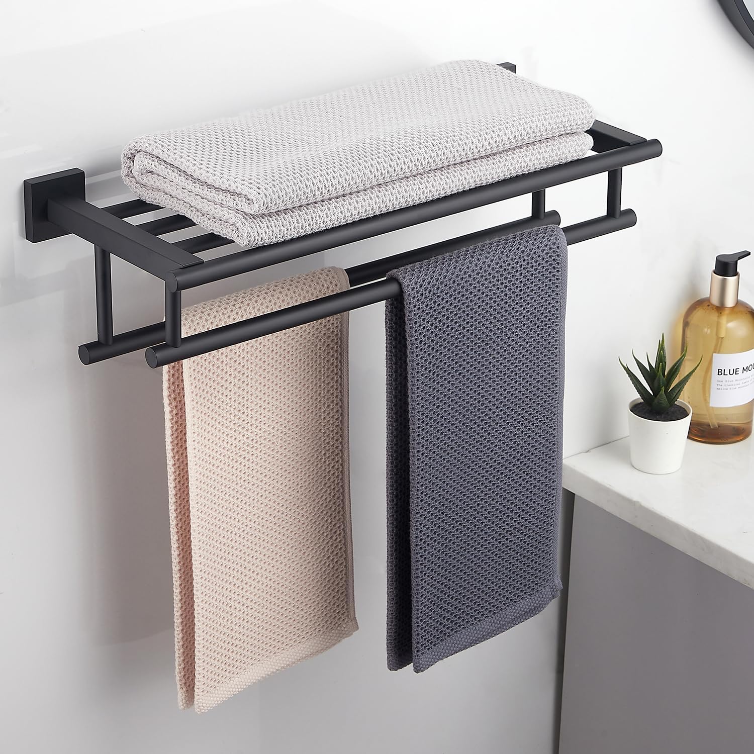 TOALLERO DOBLE BARRAL PARA BAÑO ACERO INOXIDABLE - Imagen 3