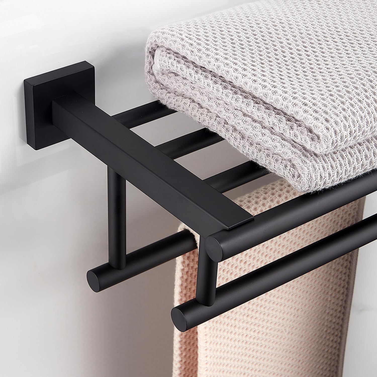TOALLERO DOBLE BARRAL PARA BAÑO ACERO INOXIDABLE - Imagen 6