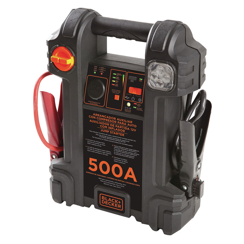 Arrancador portatil con batería + inflador 500 amp